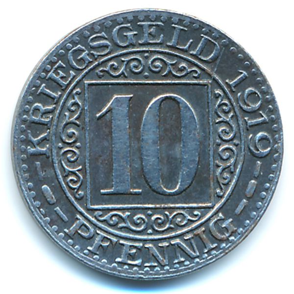 Оберхаузен., 10 пфеннигов (1919 г.)