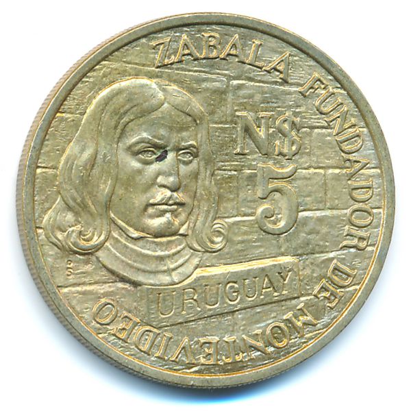 Уругвай, 5 новых песо (1976 г.)