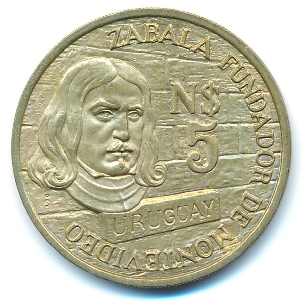 Уругвай, 5 новых песо (1976 г.)