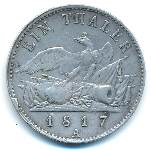 Пруссия, 1 талер (1817 г.)