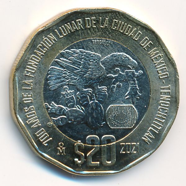 Мексика, 20 песо (2021 г.)