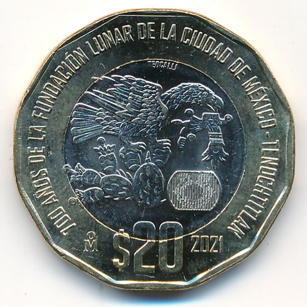Мексика, 20 песо (2021 г.)