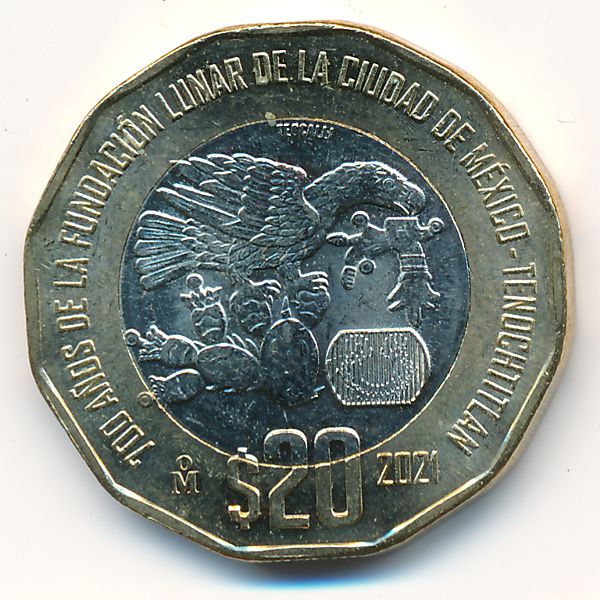 Мексика, 20 песо (2021 г.)