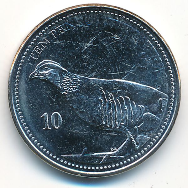 Гибралтар, 10 пенсов (2020 г.)