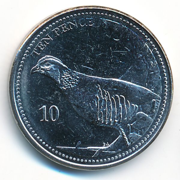 Гибралтар, 10 пенсов (2020 г.)