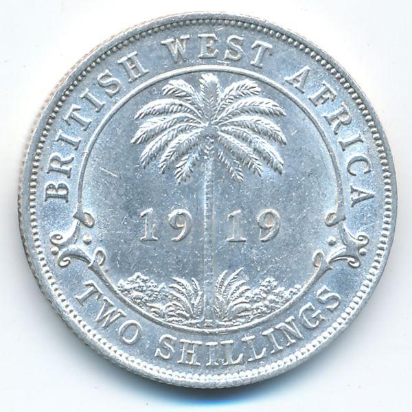 Британская Западная Африка, 2 шиллинга (1919 г.)