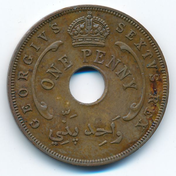 Британская Западная Африка, 1 пенни (1952 г.)