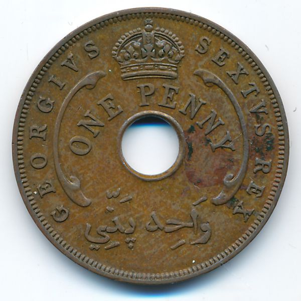 Британская Западная Африка, 1 пенни (1952 г.)