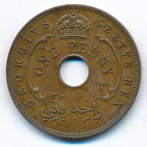 Британская Западная Африка, 1 пенни (1952 г.)