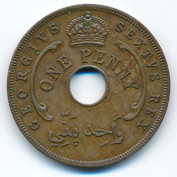 Британская Западная Африка, 1 пенни (1952 г.)