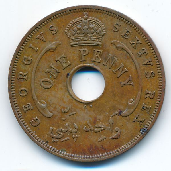 Британская Западная Африка, 1 пенни (1952 г.)