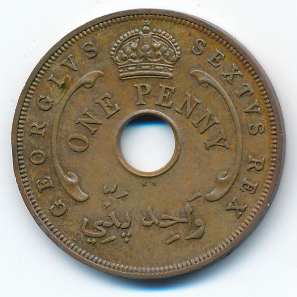 Британская Западная Африка, 1 пенни (1952 г.)