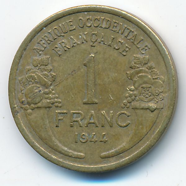 Французская Западная Африка, 1 франк (1944 г.)