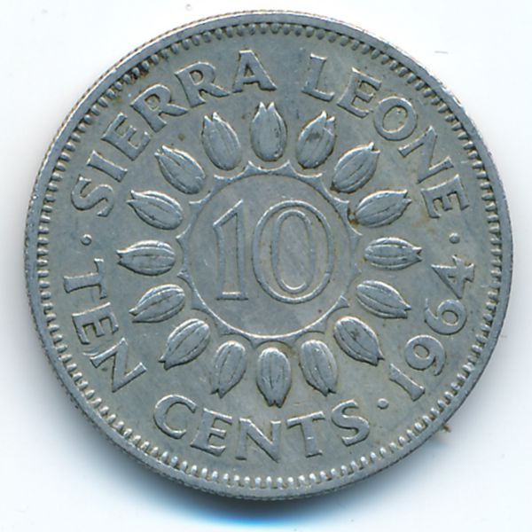 Сьерра-Леоне, 10 центов (1964 г.)
