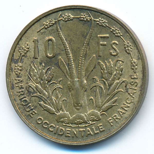 Французская Западная Африка, 10 франков (1956 г.)