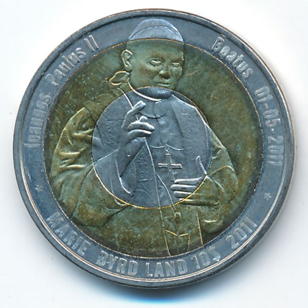 Земля Мэри Бэрд., 10 долларов (2011 г.)