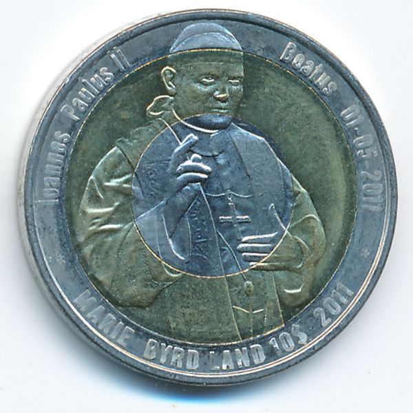 Земля Мэри Бэрд., 10 долларов (2011 г.)