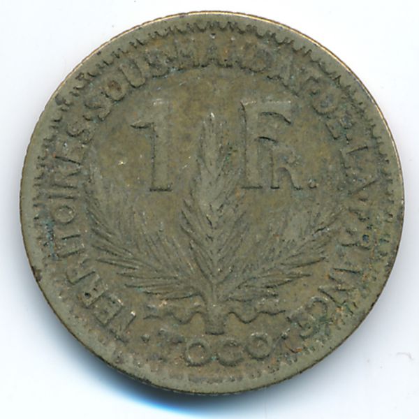 Того, 1 франк (1924 г.)