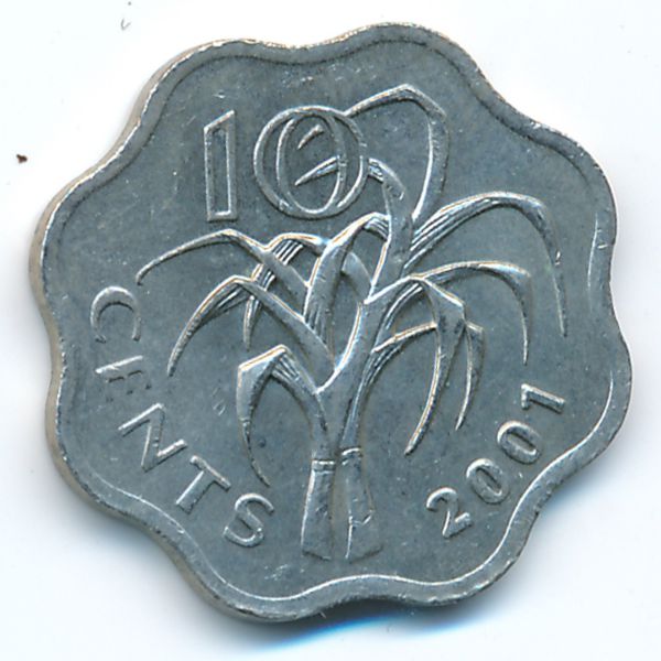 Свазиленд, 10 центов (2001 г.)