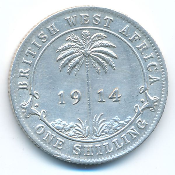 Британская Западная Африка, 1 шиллинг (1914 г.)