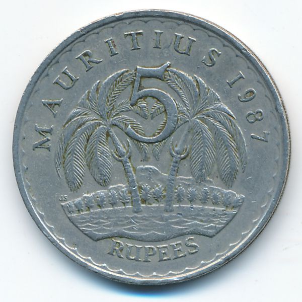 Маврикий, 5 рупий (1987 г.)