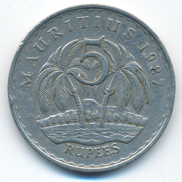 Маврикий, 5 рупий (1987 г.)