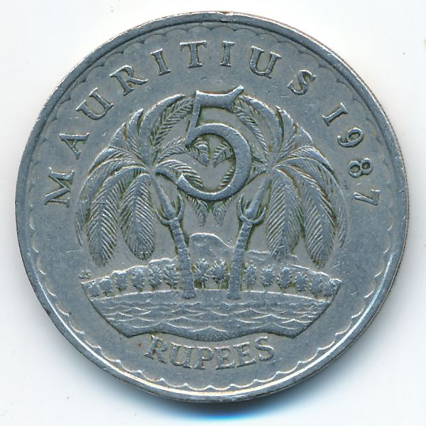 Маврикий, 5 рупий (1987 г.)