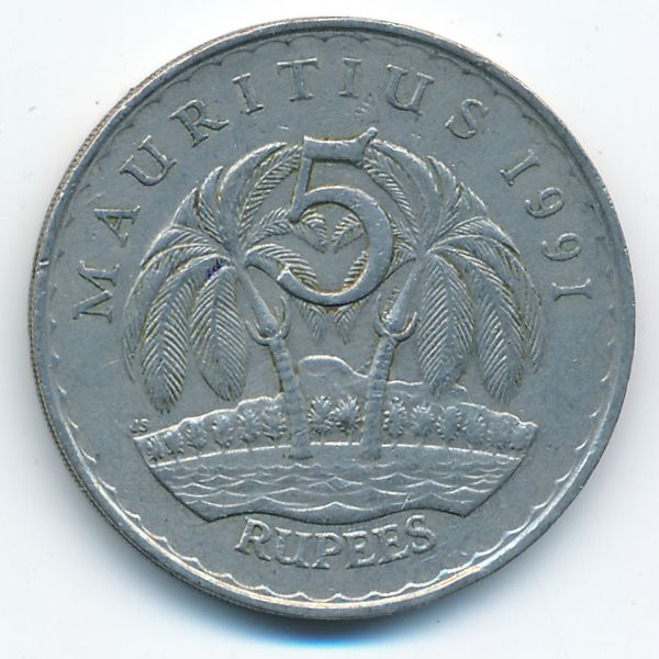 Маврикий, 5 рупий (1991 г.)