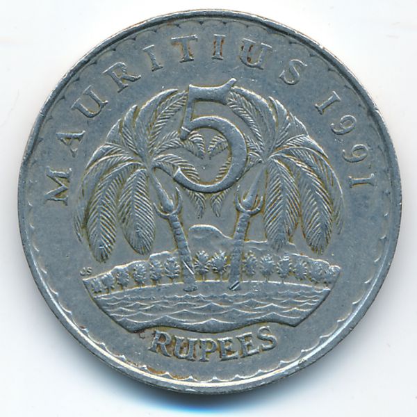 Маврикий, 5 рупий (1991 г.)