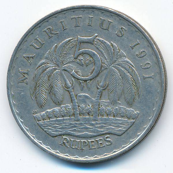 Маврикий, 5 рупий (1991 г.)