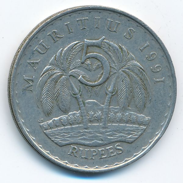 Маврикий, 5 рупий (1991 г.)