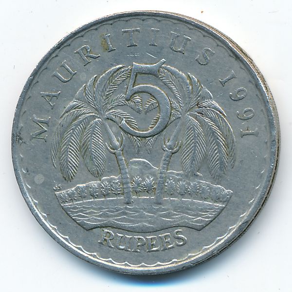 Маврикий, 5 рупий (1991 г.)