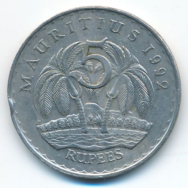 Маврикий, 5 рупий (1992 г.)