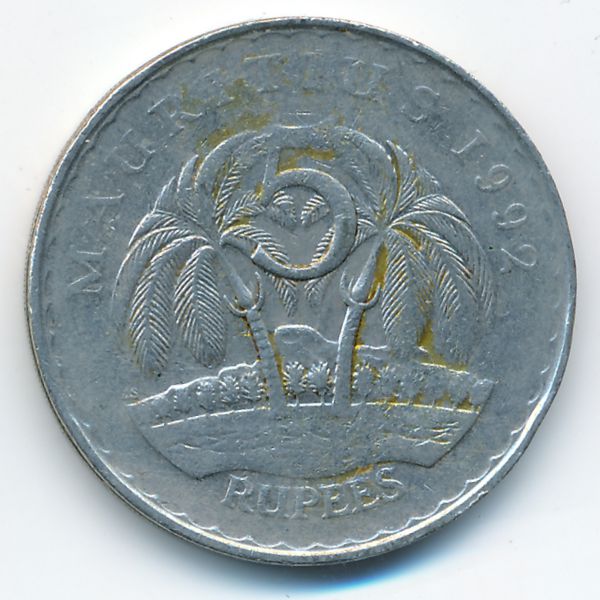 Маврикий, 5 рупий (1992 г.)