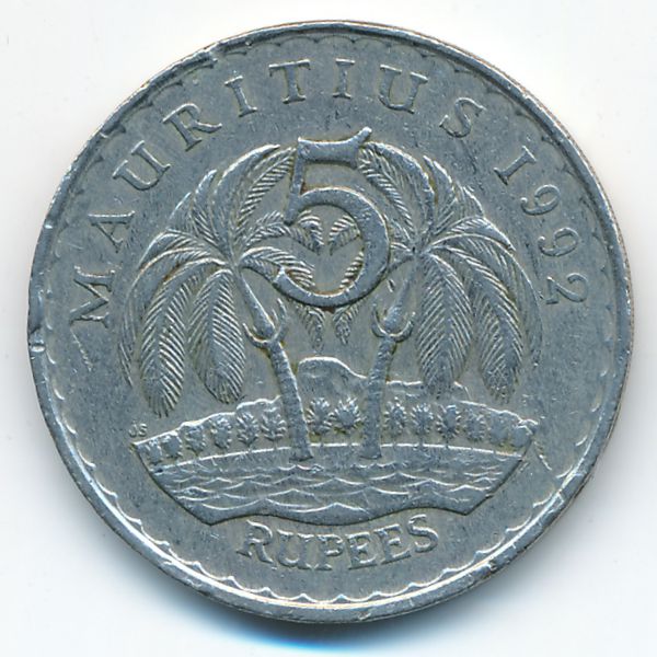 Маврикий, 5 рупий (1992 г.)