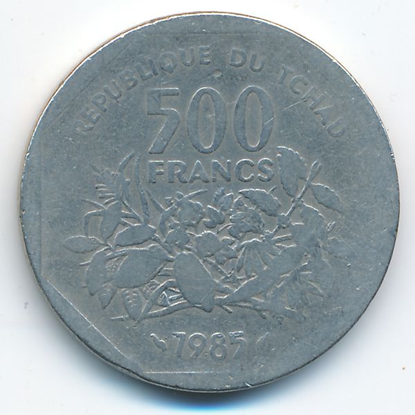 Чад, 500 франков (1985 г.)