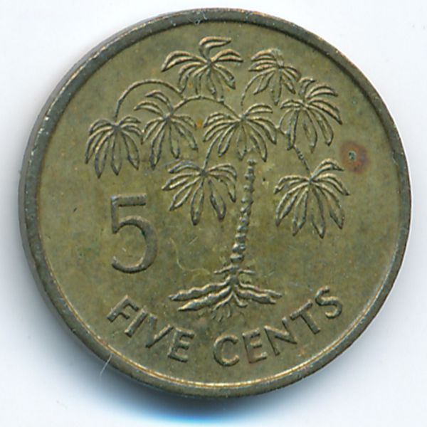 Сейшелы, 5 центов (1990 г.)