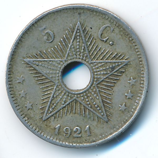 Бельгийское Конго, 5 сентим (1921 г.)