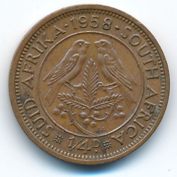 ЮАР, 1/4 пенни (1958 г.)