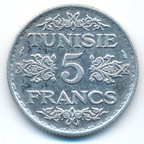 Тунис, 5 франков (1934 г.)