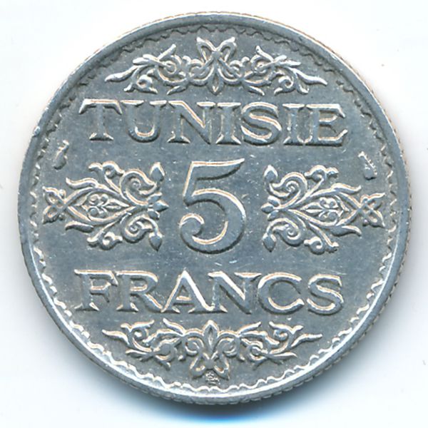 Тунис, 5 франков (1936 г.)