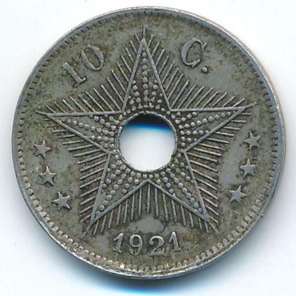 Бельгийское Конго, 10 сентим (1921 г.)