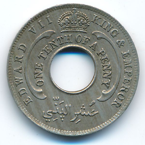 Британская Западная Африка, 1/10 пенни (1908 г.)