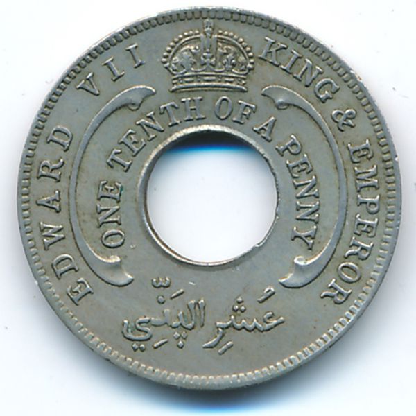 Британская Западная Африка, 1/10 пенни (1908 г.)