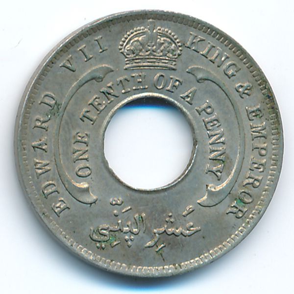 Британская Западная Африка, 1/10 пенни (1908 г.)