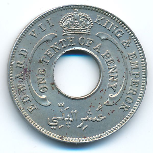 Британская Западная Африка, 1/10 пенни (1908 г.)