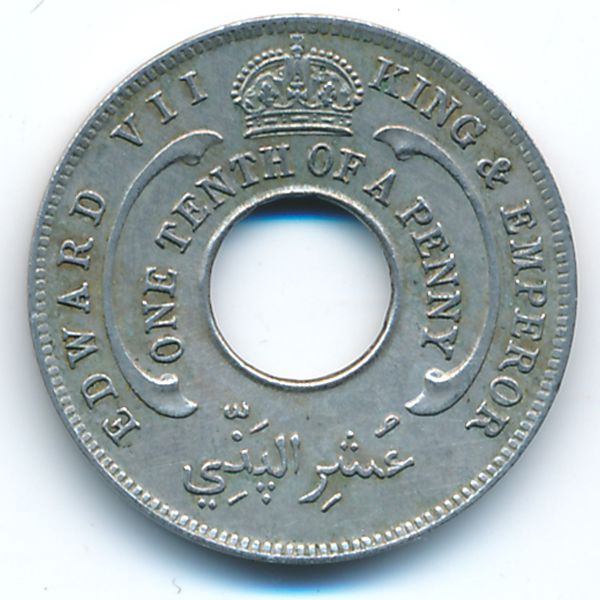 Британская Западная Африка, 1/10 пенни (1908 г.)