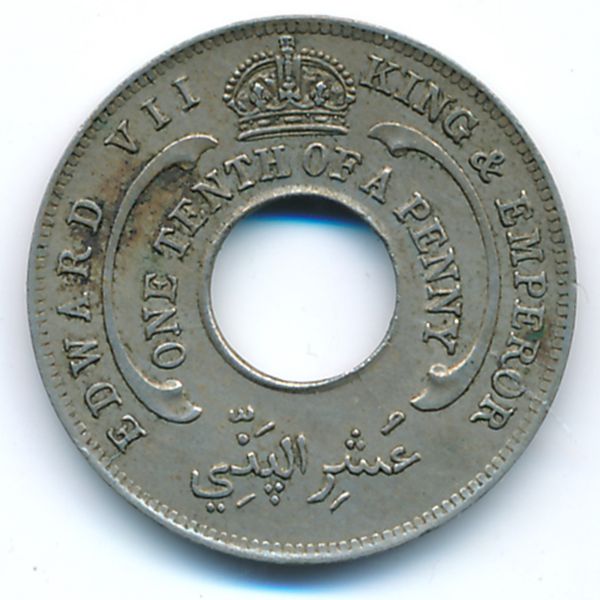 Британская Западная Африка, 1/10 пенни (1908 г.)