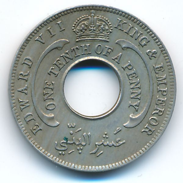 Британская Западная Африка, 1/10 пенни (1908 г.)