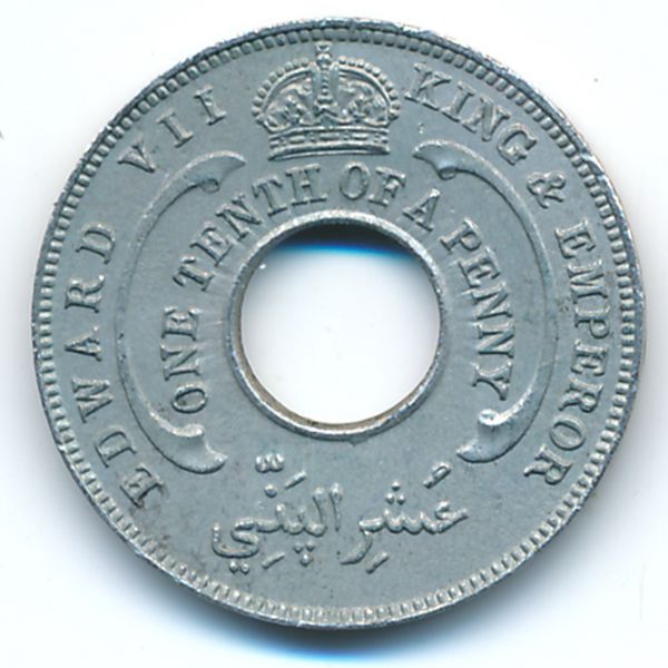 Британская Западная Африка, 1/10 пенни (1908 г.)